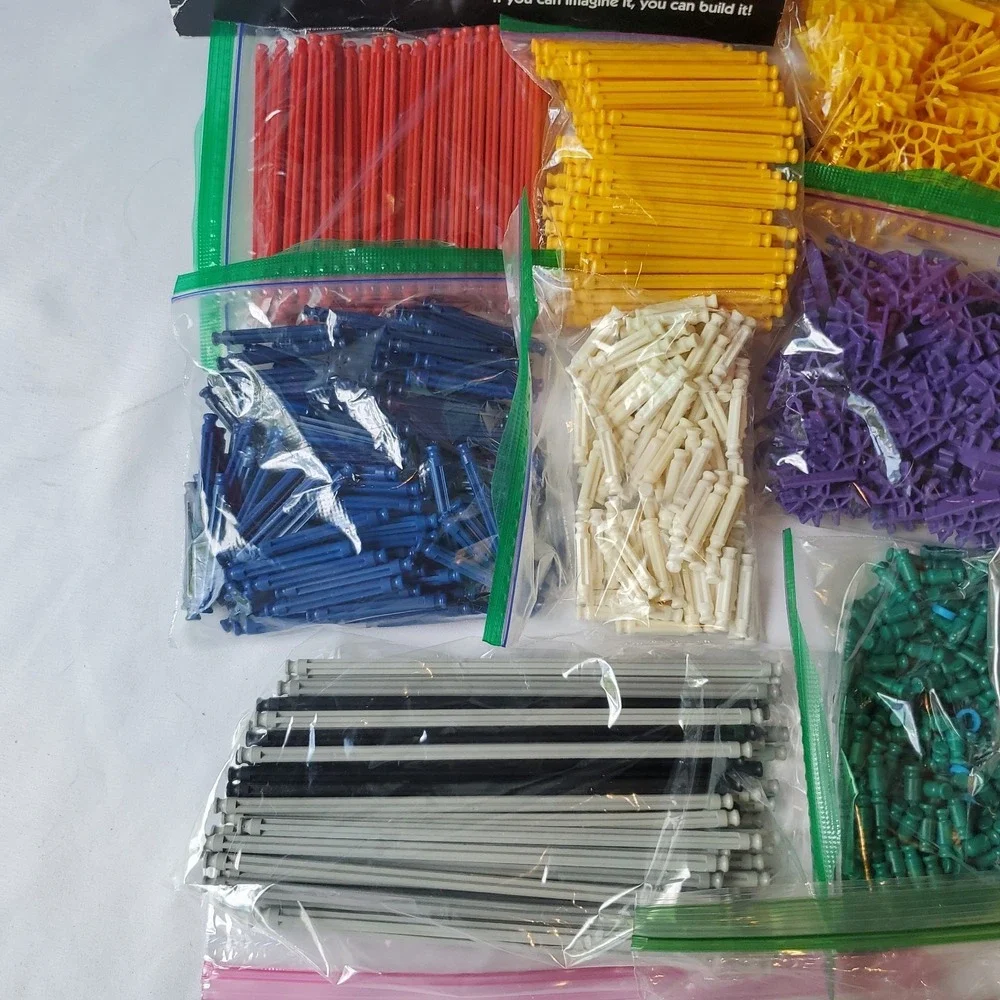 K'NEX Mixed Lot With Orange Case, Power Packs, Wheels, Instructions + More READ